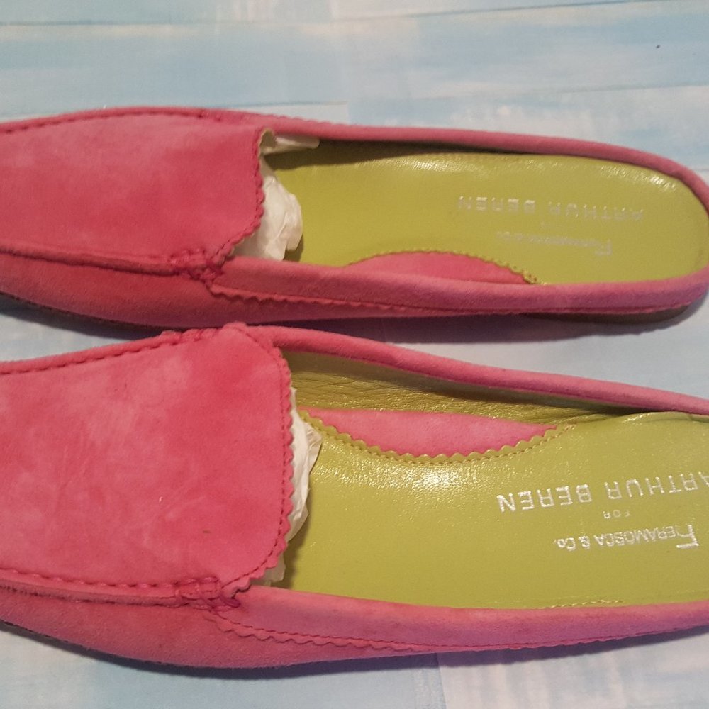 Fieramosca & Co. Soft Pink Suede Slide Loafer New!